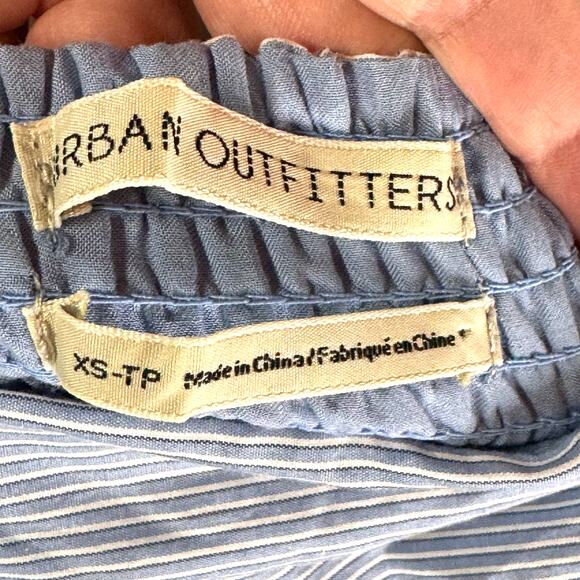 UO Kaye Midi Dress Size XS 100% Cotton Sundress Pinstripe Coastal Cottage Preppy - Picture 5 of 12